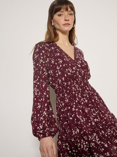 Floral Wrap Mini Dress