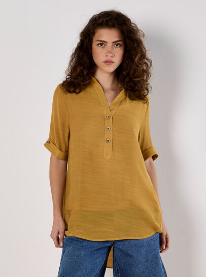 Slub Shimmer Relaxed Blouse