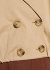 Cropped Trench Coat, Stone, large