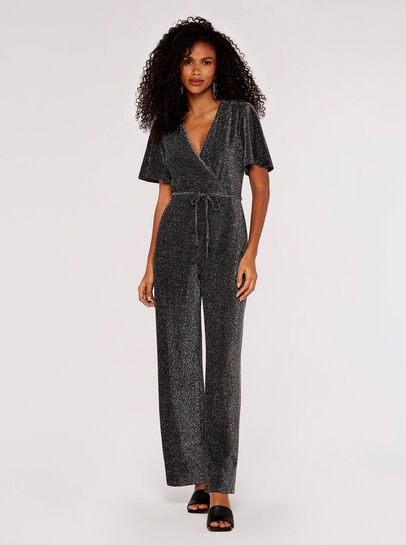 Sparkle Angel Sleeve Jumpsuit