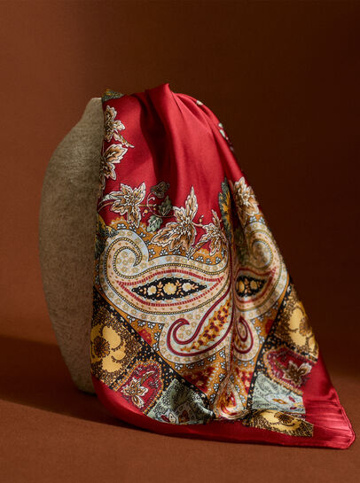 Printed Satin Scarf