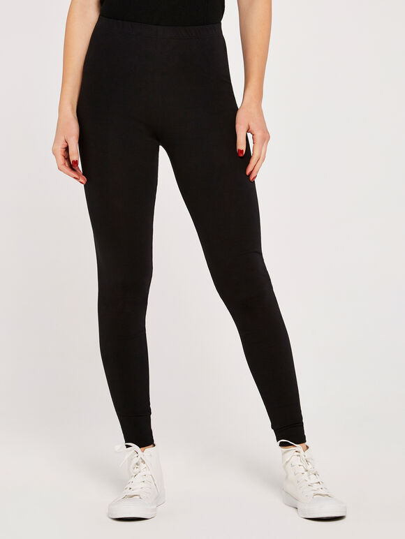 Basic Leggings, Black, large