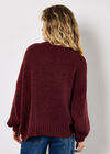 Embroidered Daisy Jumper, Burgundy, large