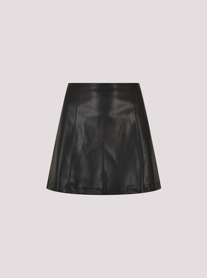 Faux Leather Mini Skirt