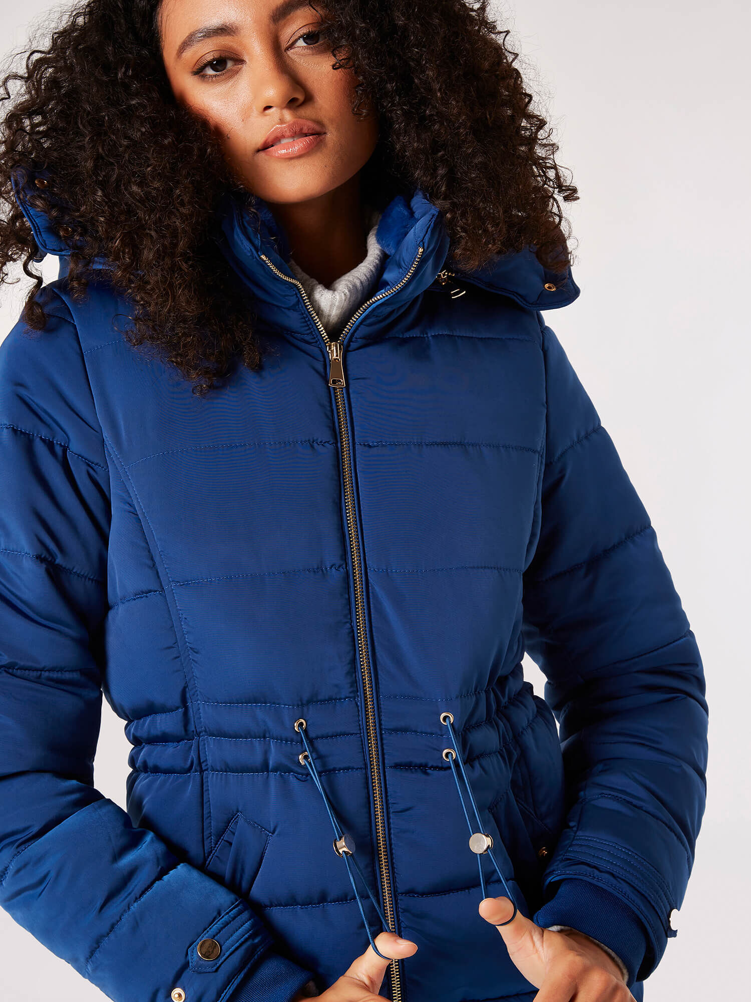 Faux Fur Hood Puffer Jacket