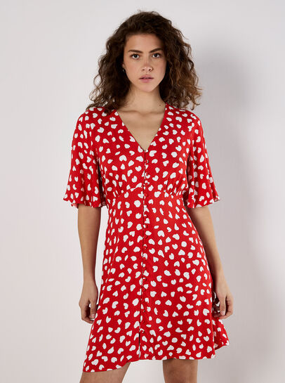 Painterly Hearts Mini Dress