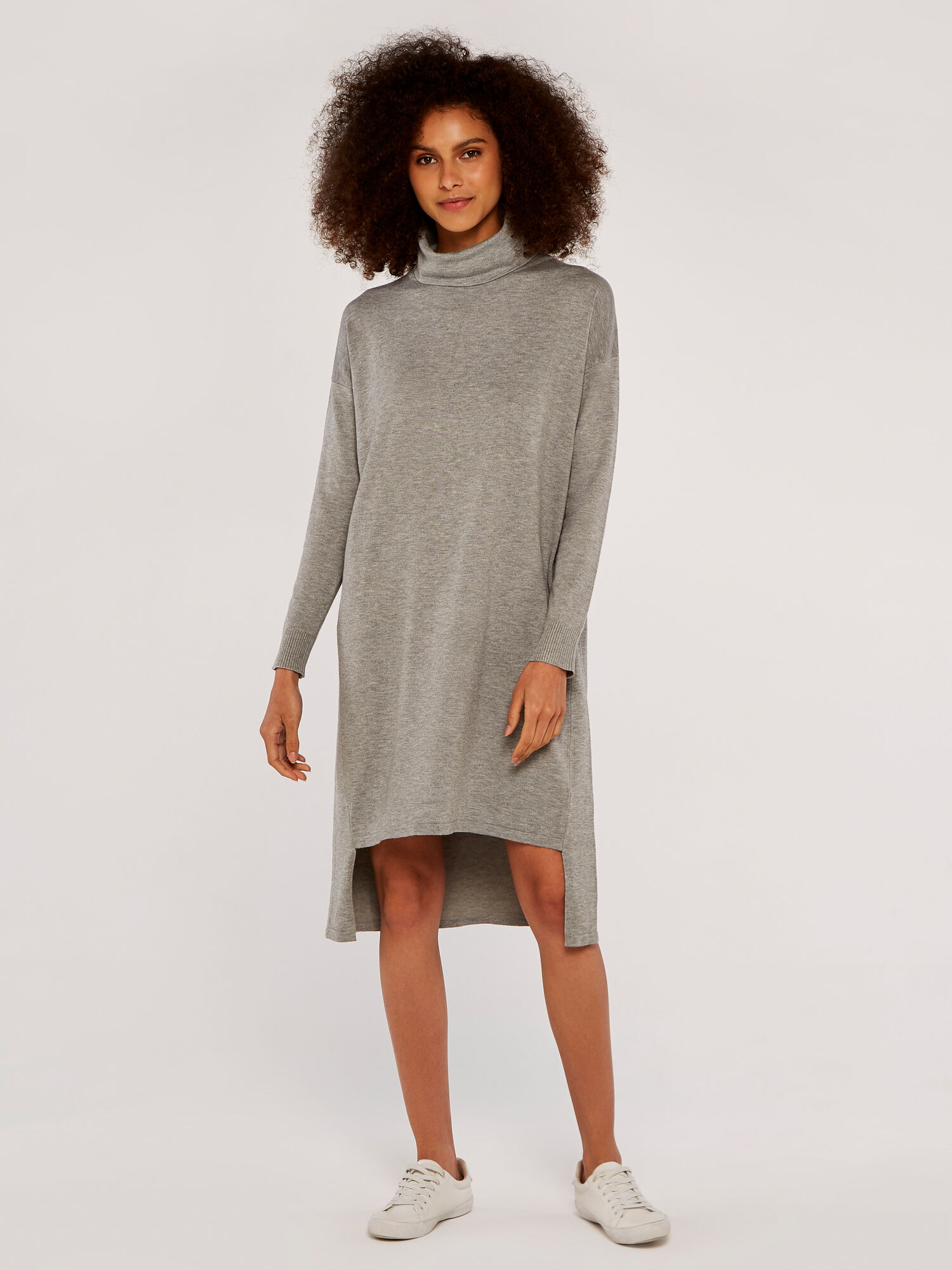 Roll Neck Jumper Dress | Apricot UK
