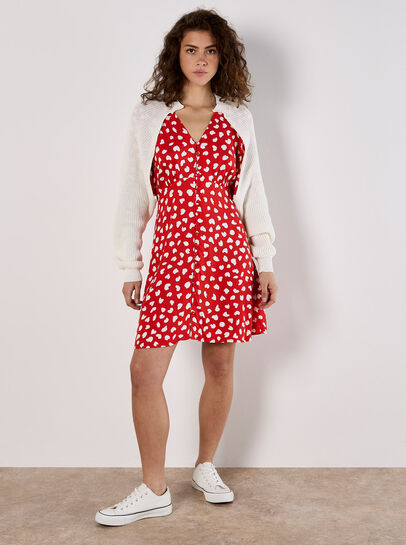 Painterly Hearts Mini Dress