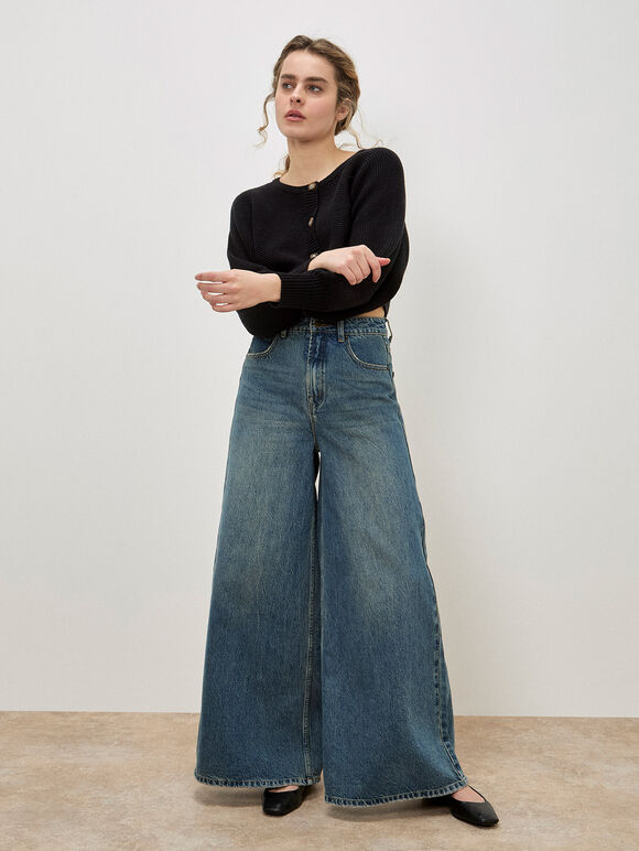 Zoe Palazzo Jeans, Blue, large