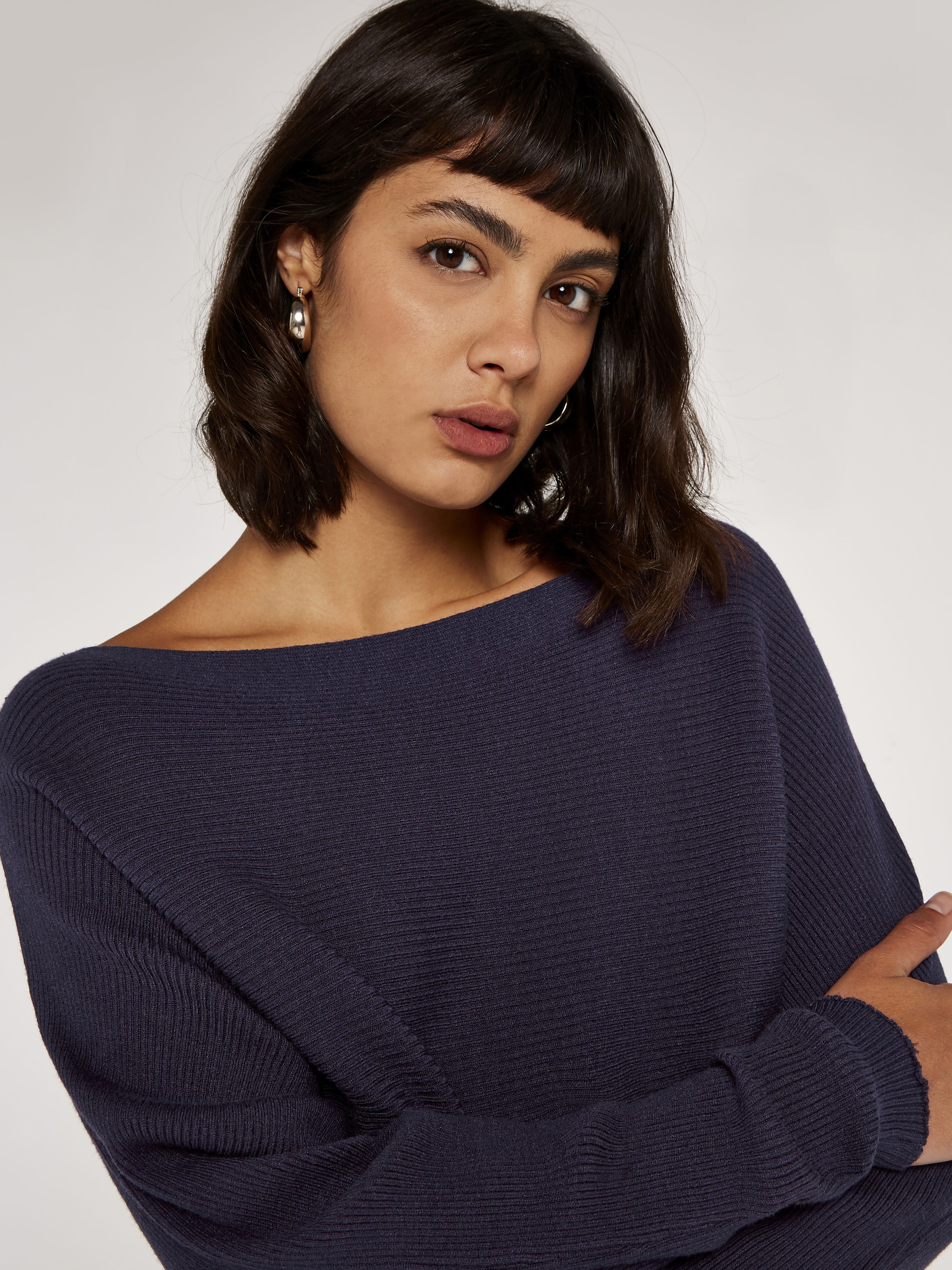 Boat neck knitwear sale