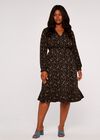 Curve Flower Stem Dress, Yellow, large