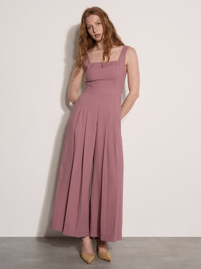 Crepe Wide-Leg Jumpsuit