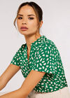  Pebble V Neck Top, Green, large