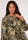 Curve Meadow Textured Tiered Top , Khaki, large