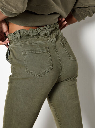 Freya Paper Bag Waist Crop Skinny Fit Jeans