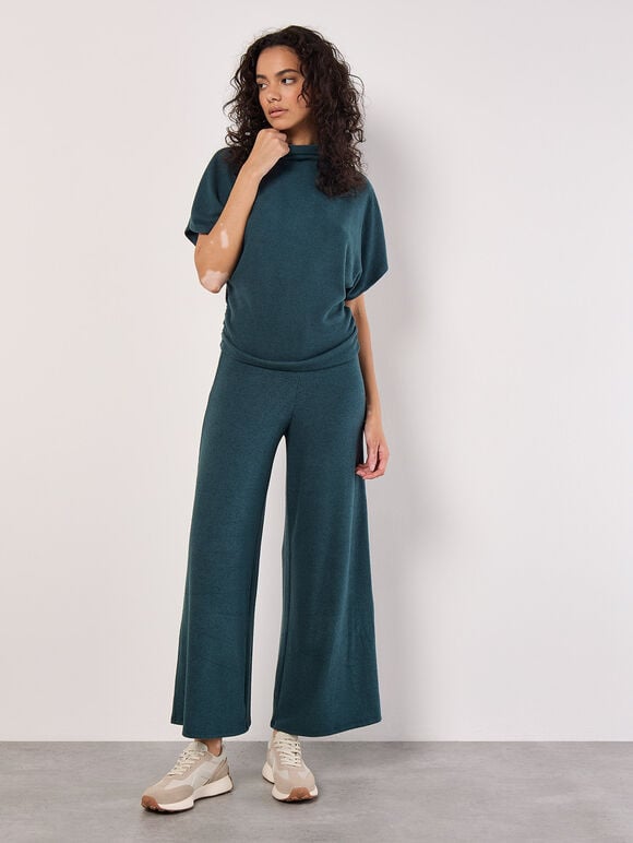 Soft Touch Ruched Top, Green, large