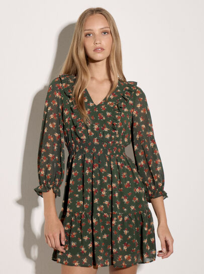 Vintage Ditsy Floral Mini Dress