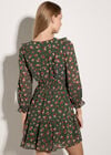 Vintage Ditsy Floral Mini Dress, Green, large