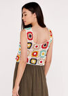 Crochet Crop Vest, Cream, large