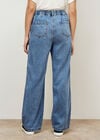 Eva Straight Leg Drawstring Jeans, Blue, large