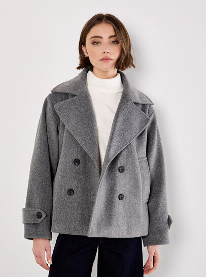 Tailored Short Peacoat Jacket