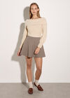 Ribbed Bardot Jumper, Stone, large