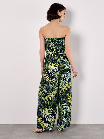 Bandeau Leaf Wide Leg Jumpsuit