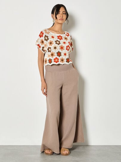 Hexagon Flowers Crochet Top