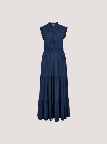 V-Neck Ruffle Tiered Maxi Dress