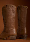 Tall Leather Cowboy Boots, Brown, large