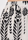 Floral Border Trousers, Stone, large