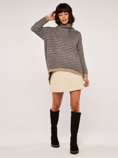 High Neck Stripe Jumper