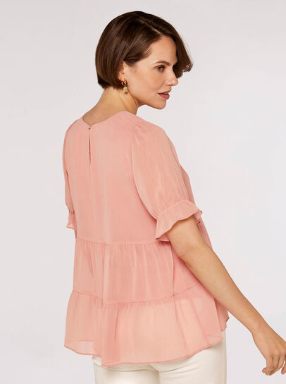 Recycled Crinkle Tiered Top