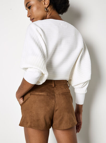Suede Lined Micro Shorts