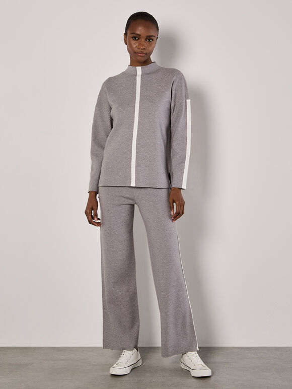 Mono Stripe Joggers, Grey, large