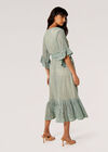 Lace Ruffle Wrap Midi Dress, Mint, large