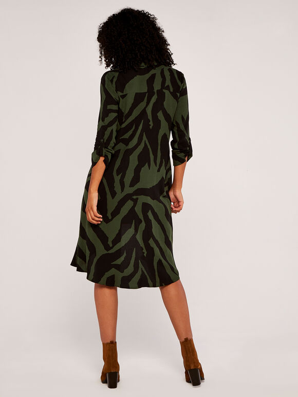 Zebra Oversized Dress, Khaki, large