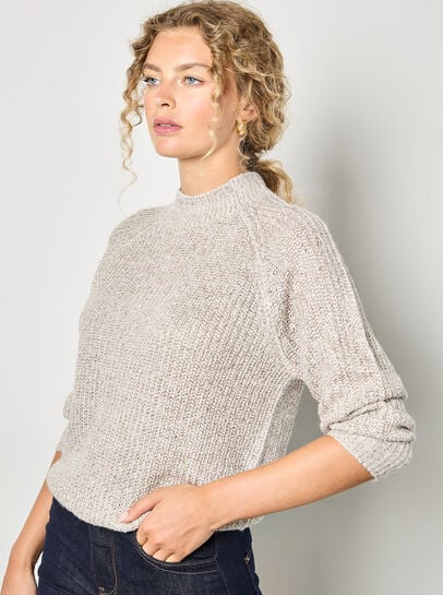 Sequin Fisherman Knit Jumper
