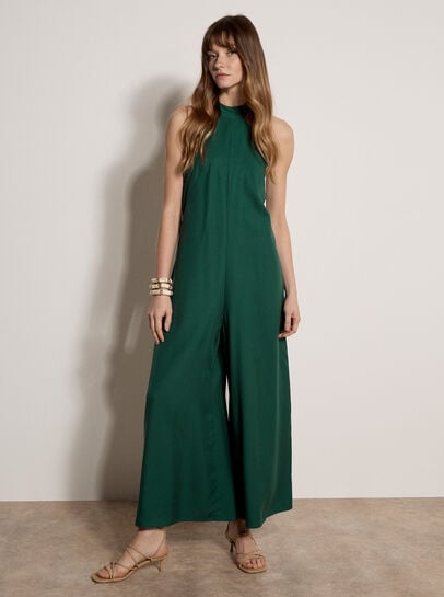 Halter Neck Wide-Leg Jumpsuit