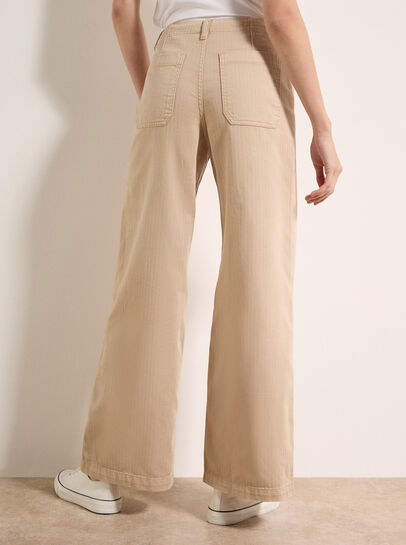 Erin Wide-Leg Cotton Drawstring Jeans