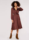 Teardrop Satin Midi Dress, Burgundy, large