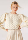 Bubble Knit Jumper, Cream, large