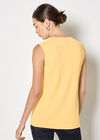 Ribbed Knit Waistcoat, Yellow, large