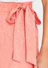 Jacquard Wrap Skirt, Coral, large