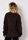 Embroidered Flower Jumper, Brown, large