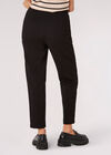 Pantalon ajusté à plis pincés, noir, grand