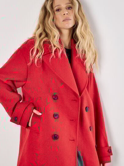 Tailored Double-Breasted Peacoat