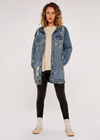 Denim Splash Jacket, Blue, large