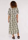 Printed Midi Kaftan, Khaki, large