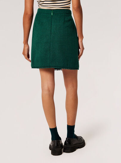 Tweed Fringe Mini Skirt